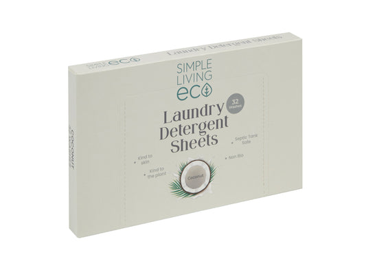 Simple Living Eco Laundry Detergent Sheets | 32 Washes | Made In UK