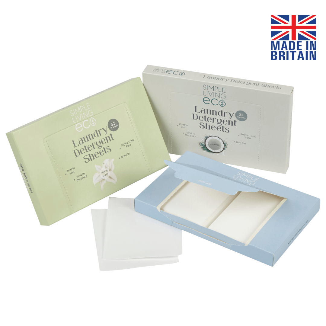 Simple Living Eco Laundry Detergent Sheets | 32 Washes | Made In UK