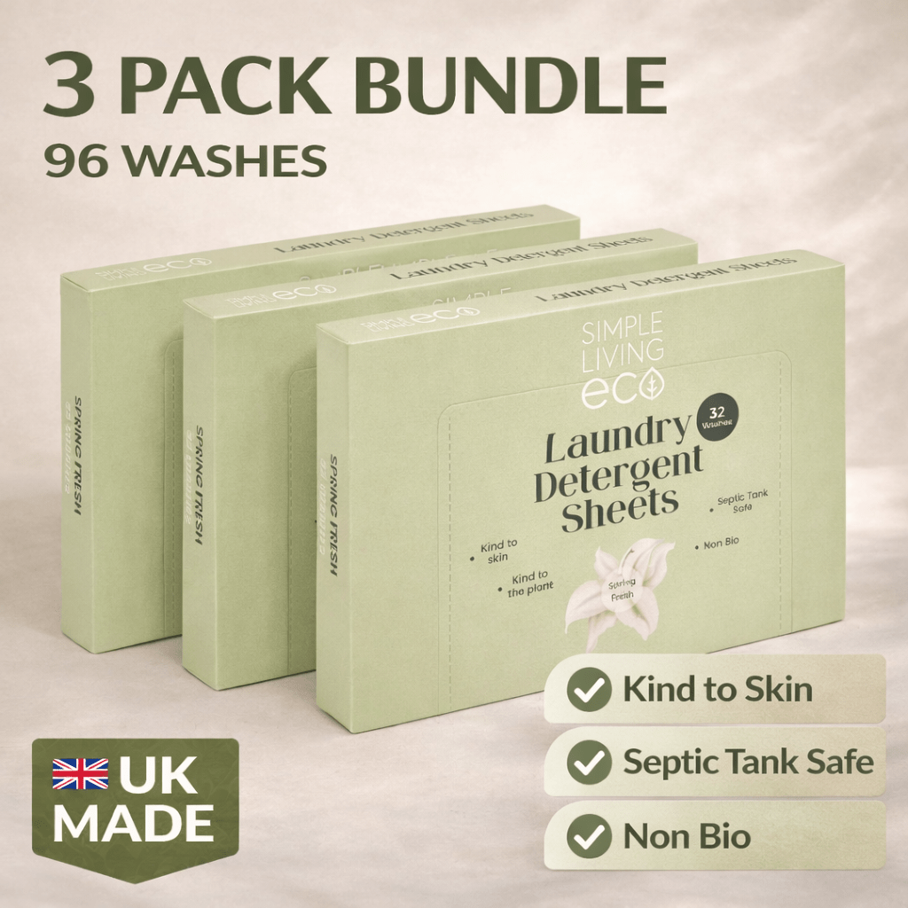 Simple Living Eco Laundry Detergent Sheets | 32 Washes | Made In UK