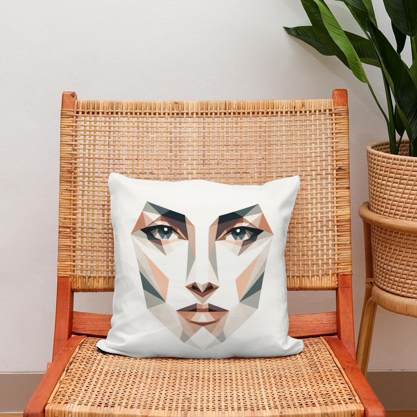 Gaze of Serenity Cotton Cushion