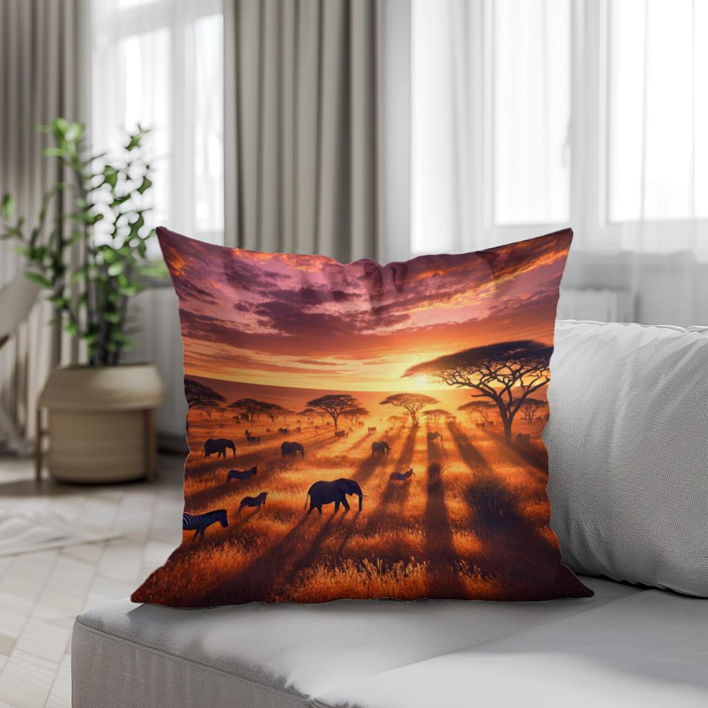 Golden Savannah Cotton Cushion