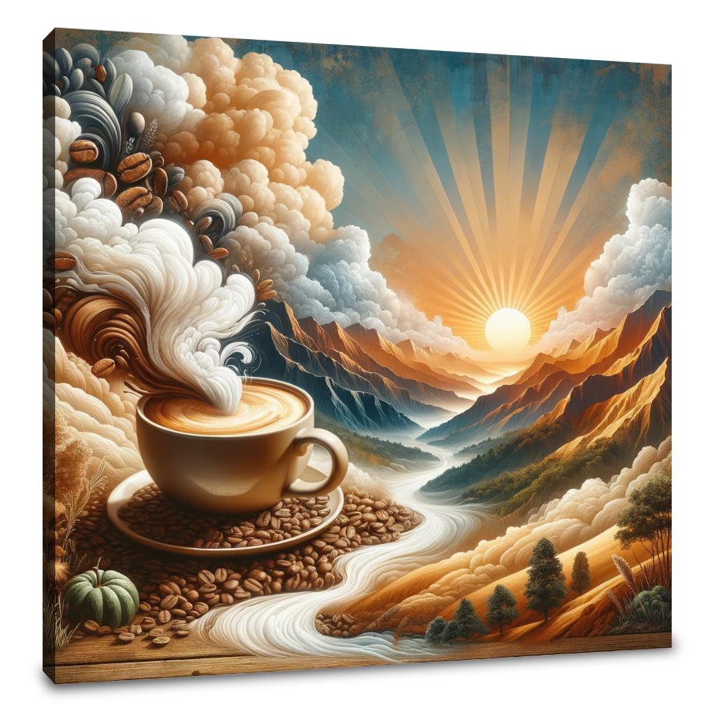 Café Dawn Horizon Canvas