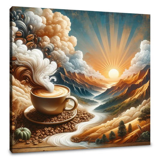 Café Dawn Horizon Canvas