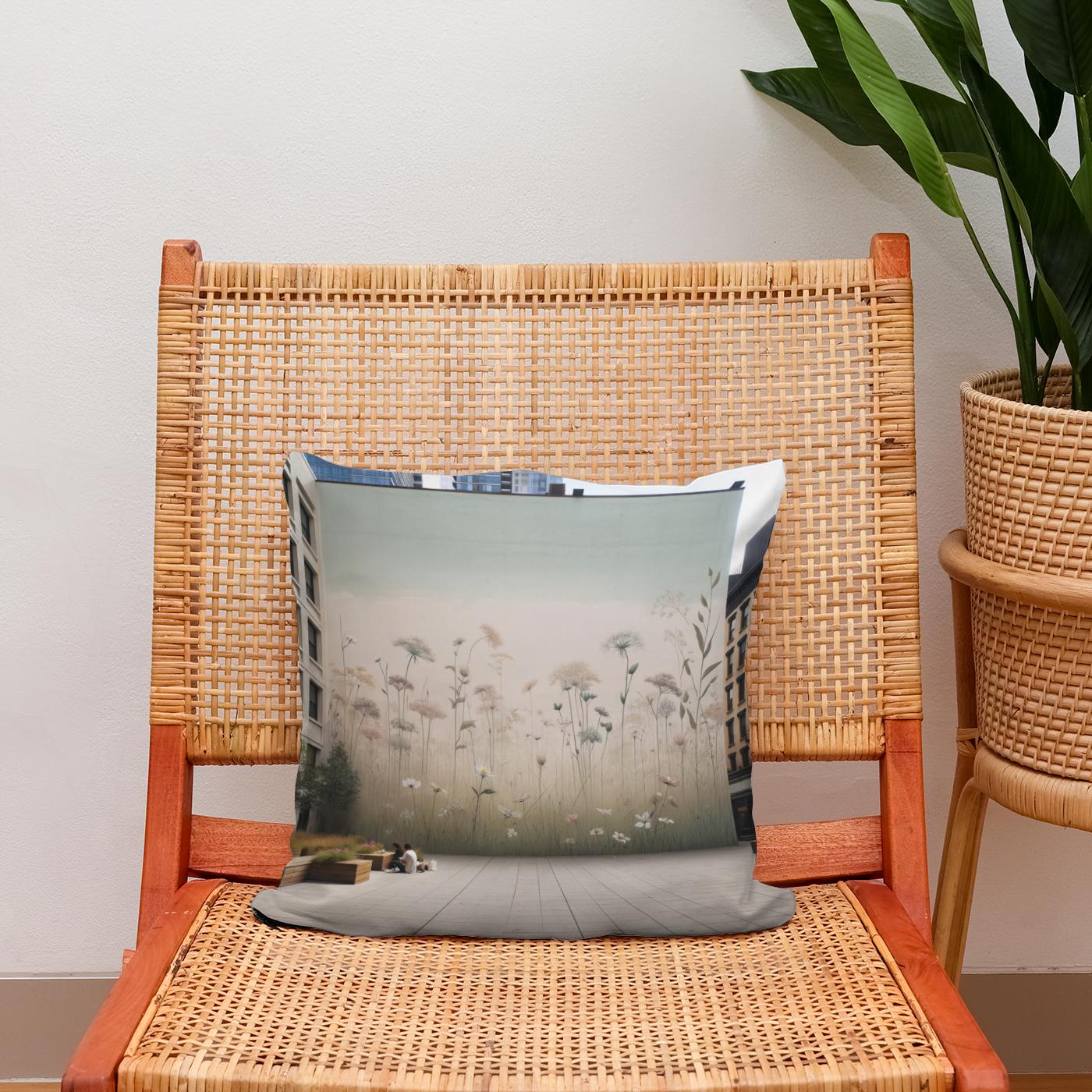 Meadow Mural Serenity Cotton Cushion