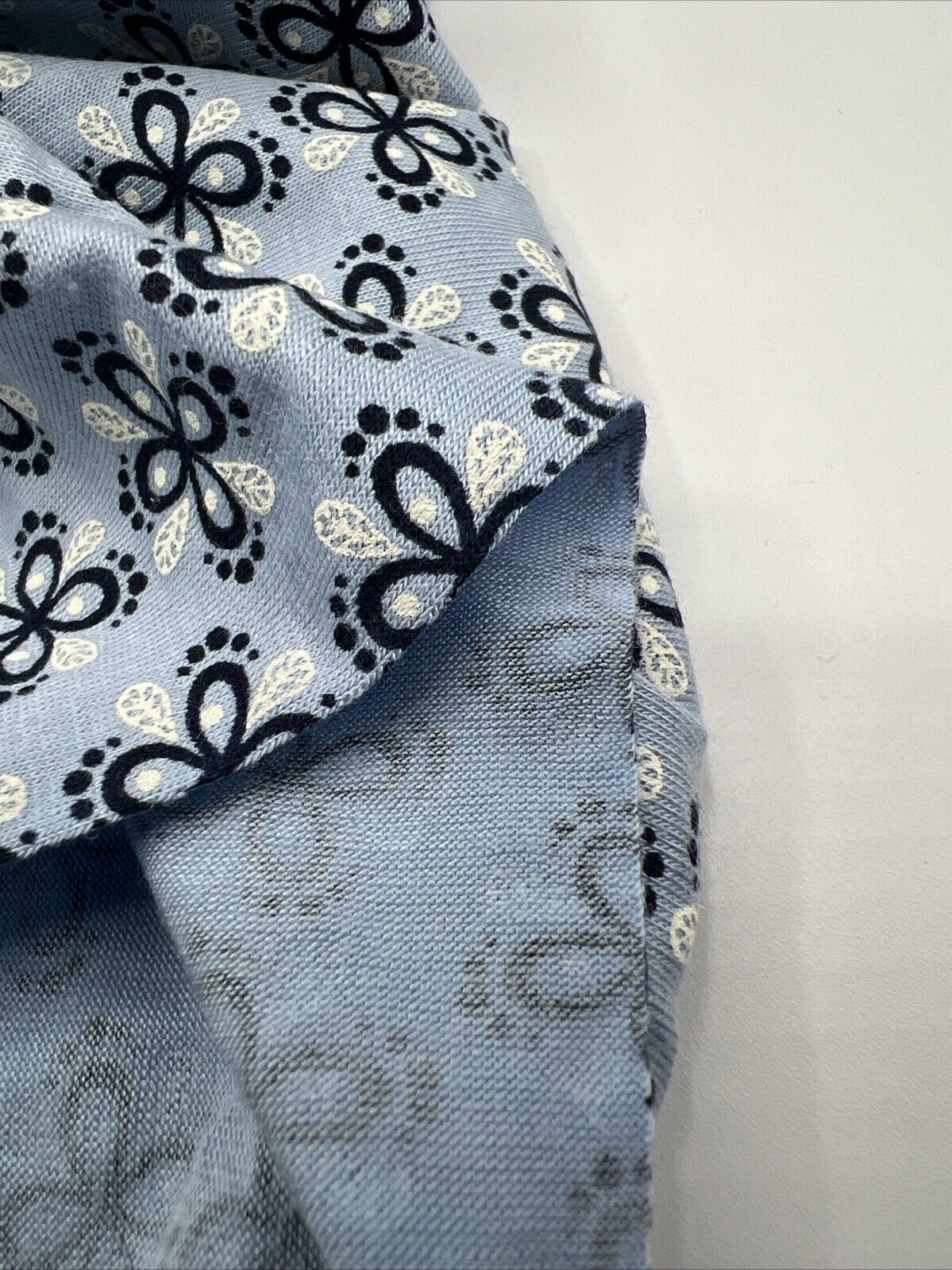 Sky Blue Floral Print Viscose Elastane Fabric
