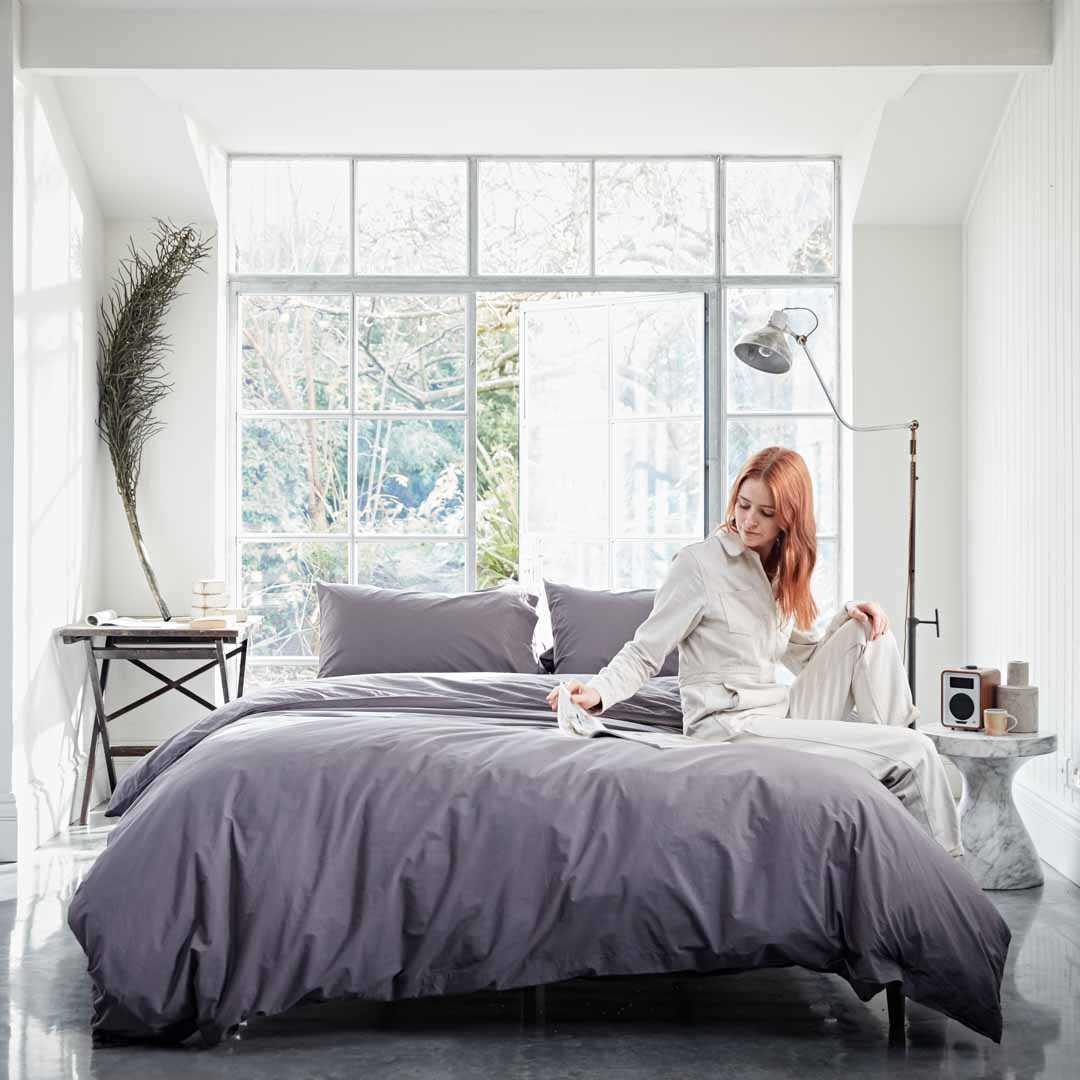 Cotton Collective Sheet Set: Duvet Cover + Fitted Sheet + 2 Pillowcases