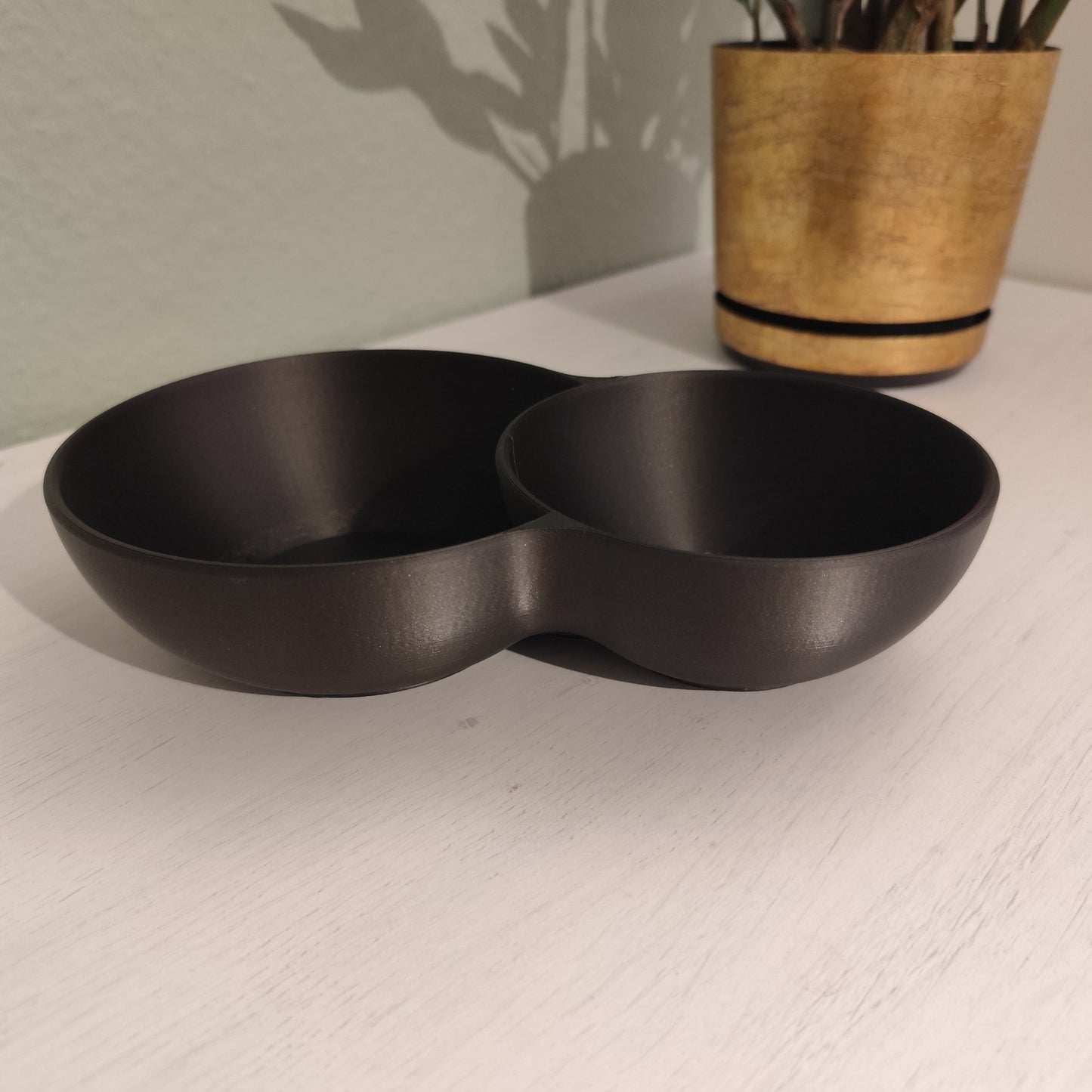 Designer Snack Bowl - Modern Dual Compartment Dish
