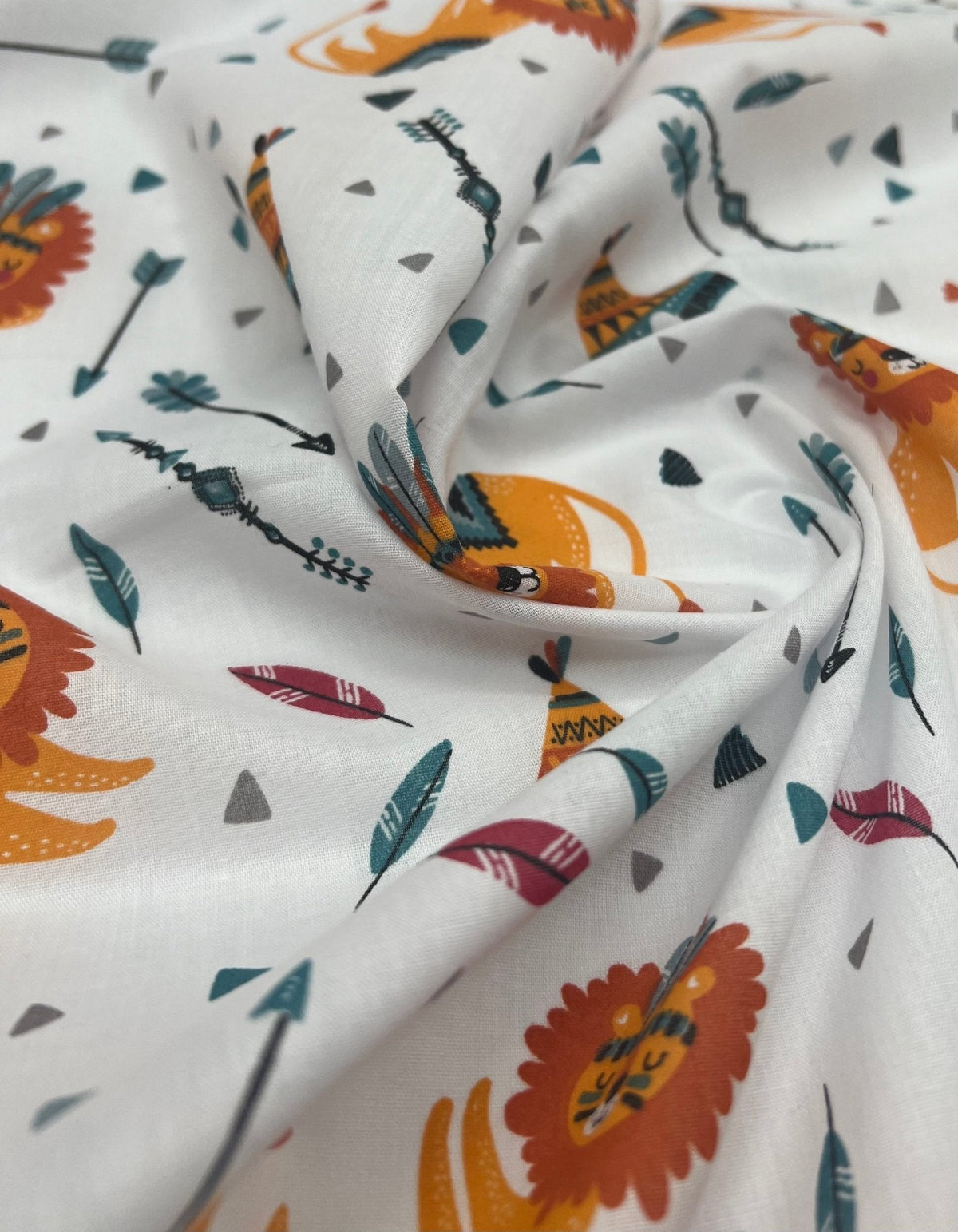 Sleepy Lions Printed Polycotton 90 GSM 80/20 44 Inch Non Stretch