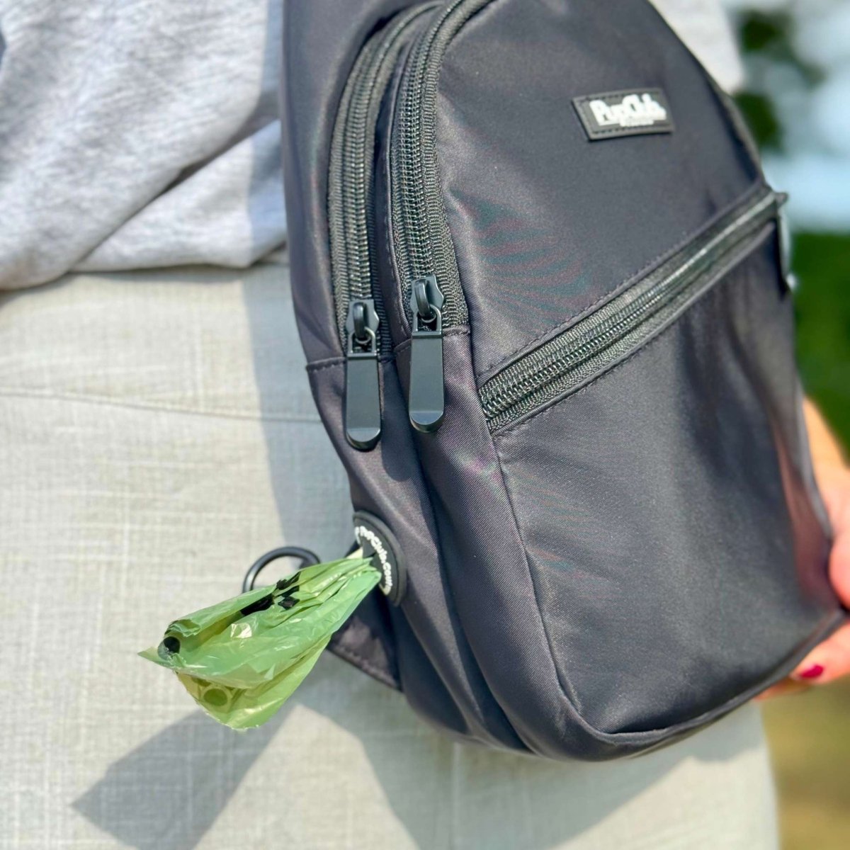 Dog Walking Sling Backpack - Khaki Green