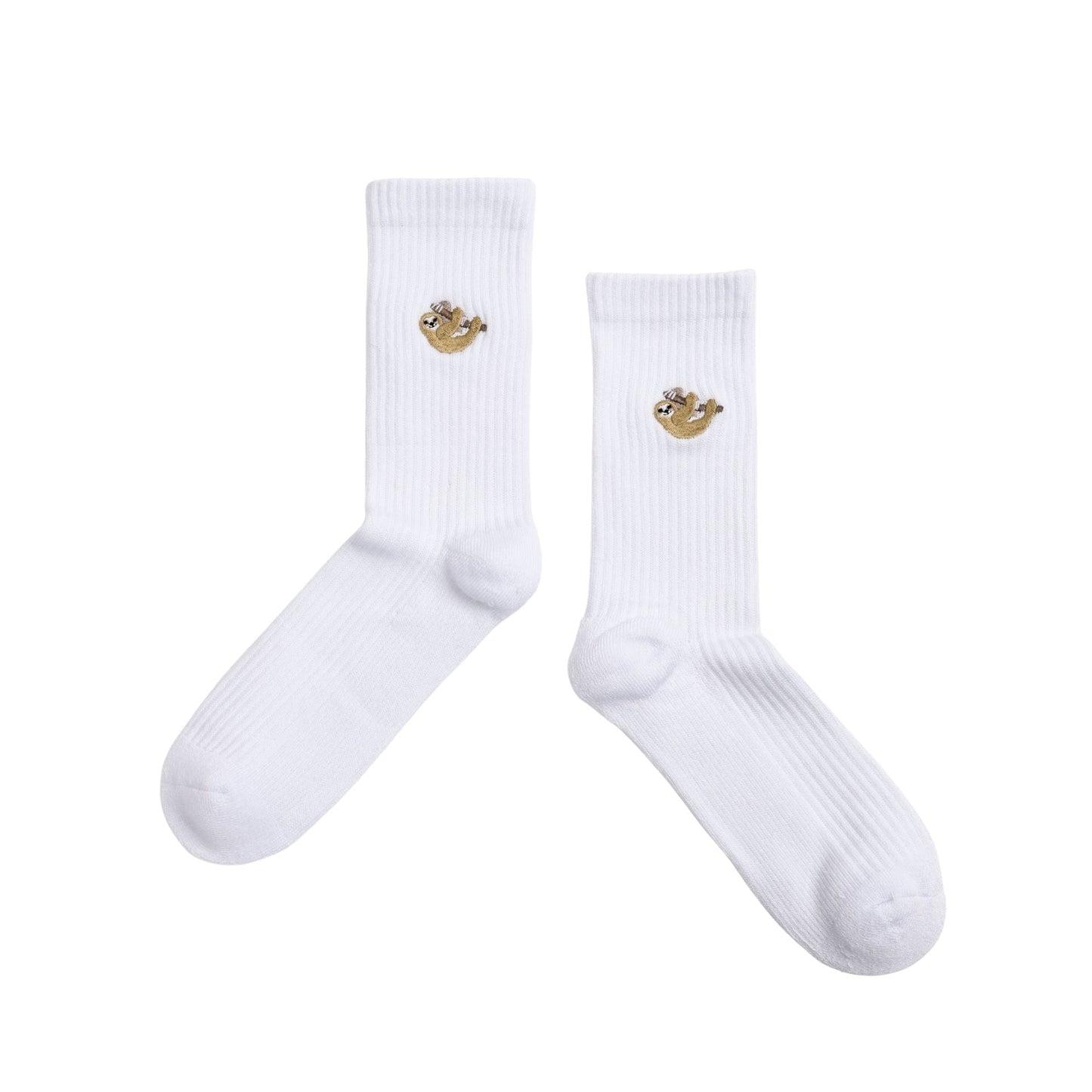 Save the Sloths Ribbed Bamboo Socks