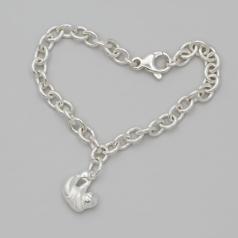 Sloth Silver Charm