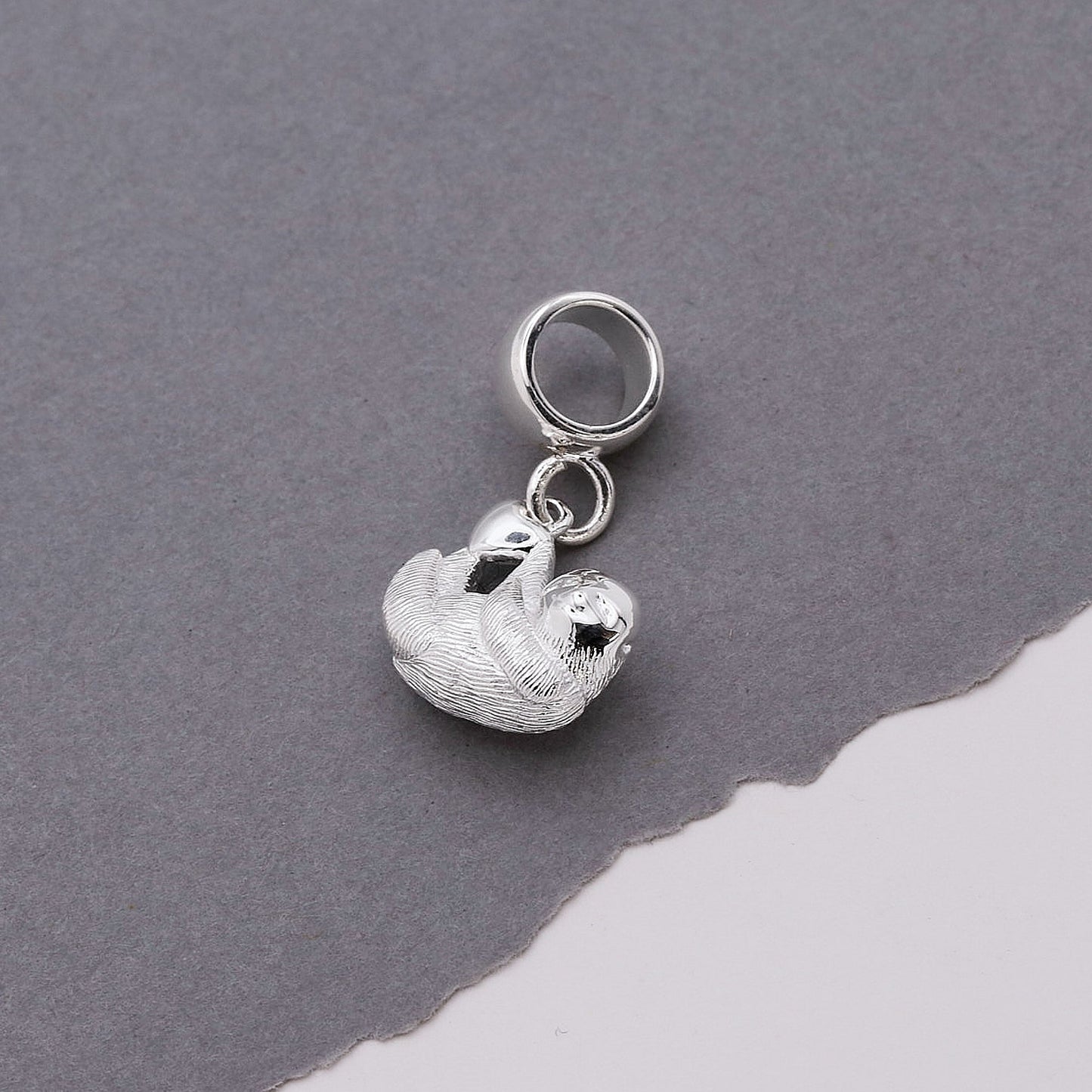 Sloth Silver Charm