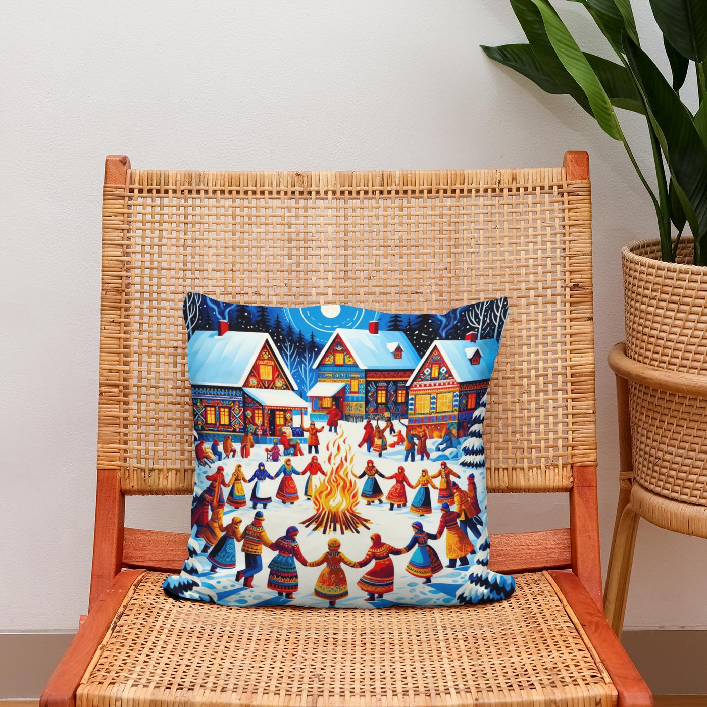 Winter Festival Warmth Cotton Cushion