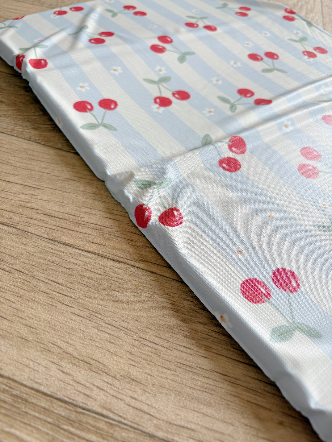 Travel Changing Mat - Cherry Stripe