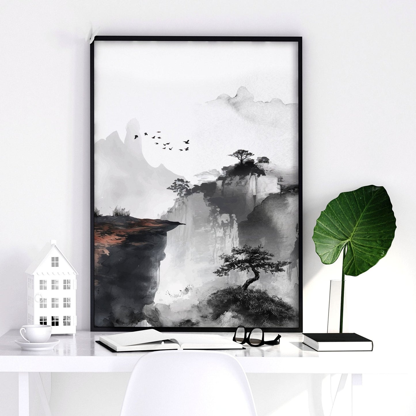 Small Framed Pictures | Set of 3 Asian Inspired Wall art Prints