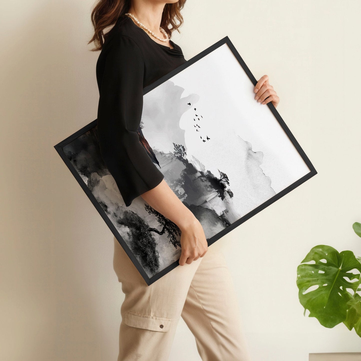 Small Framed Pictures | Set of 3 Asian Inspired Wall art Prints