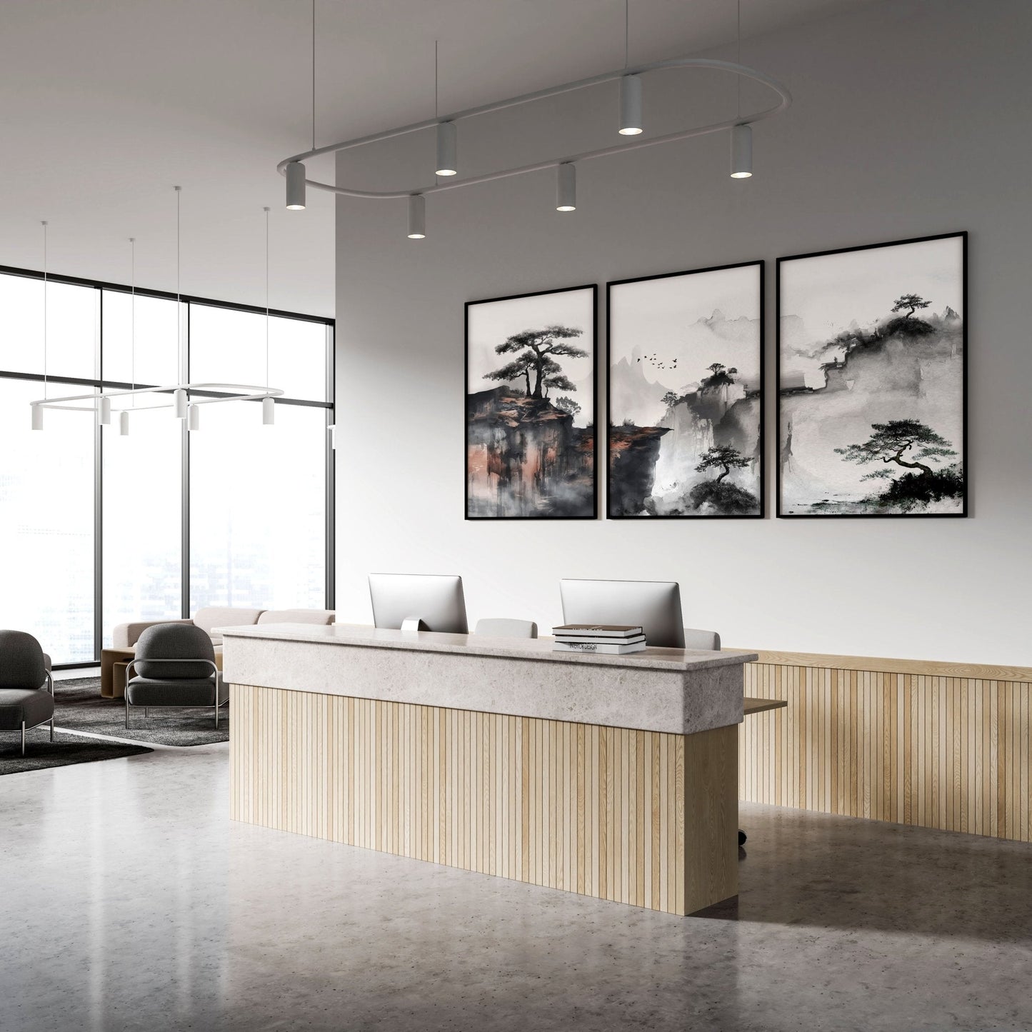 Small Framed Pictures | Set of 3 Asian Inspired Wall art Prints