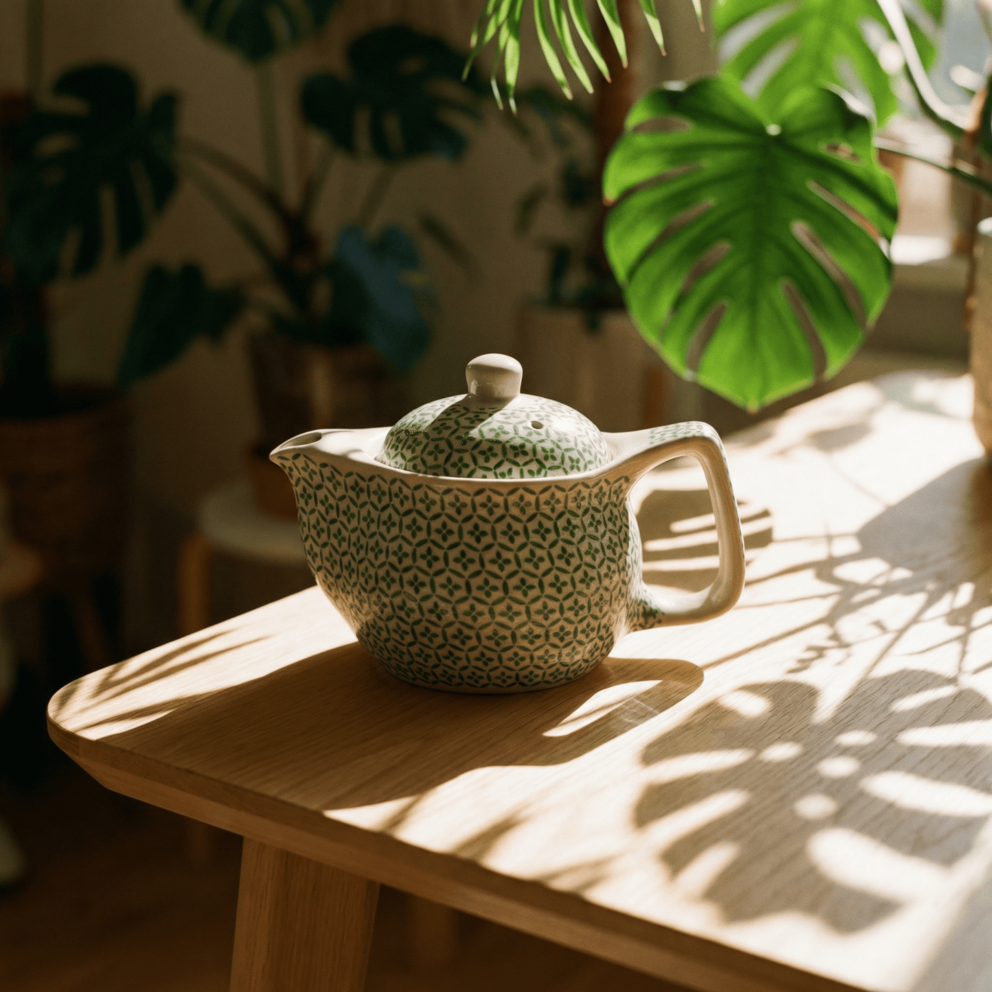 Small Herbal Teapot - Green Mosaic