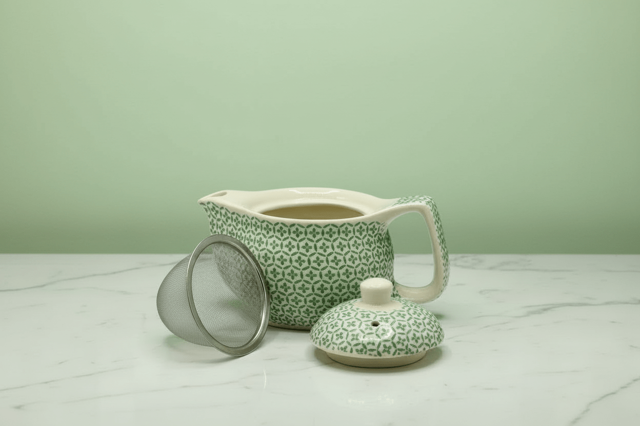 Small Herbal Teapot - Green Mosaic
