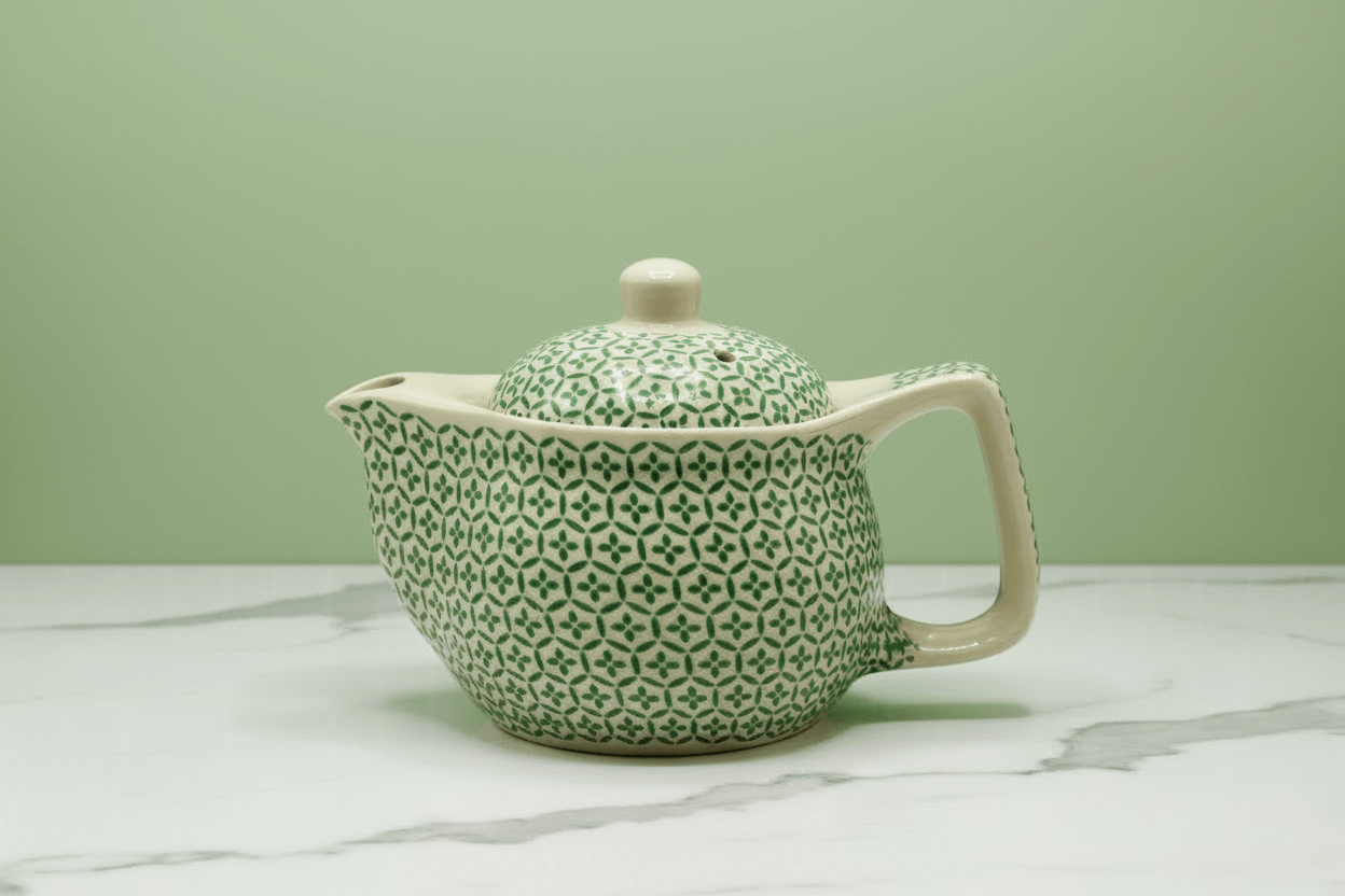 Small Herbal Teapot - Green Mosaic
