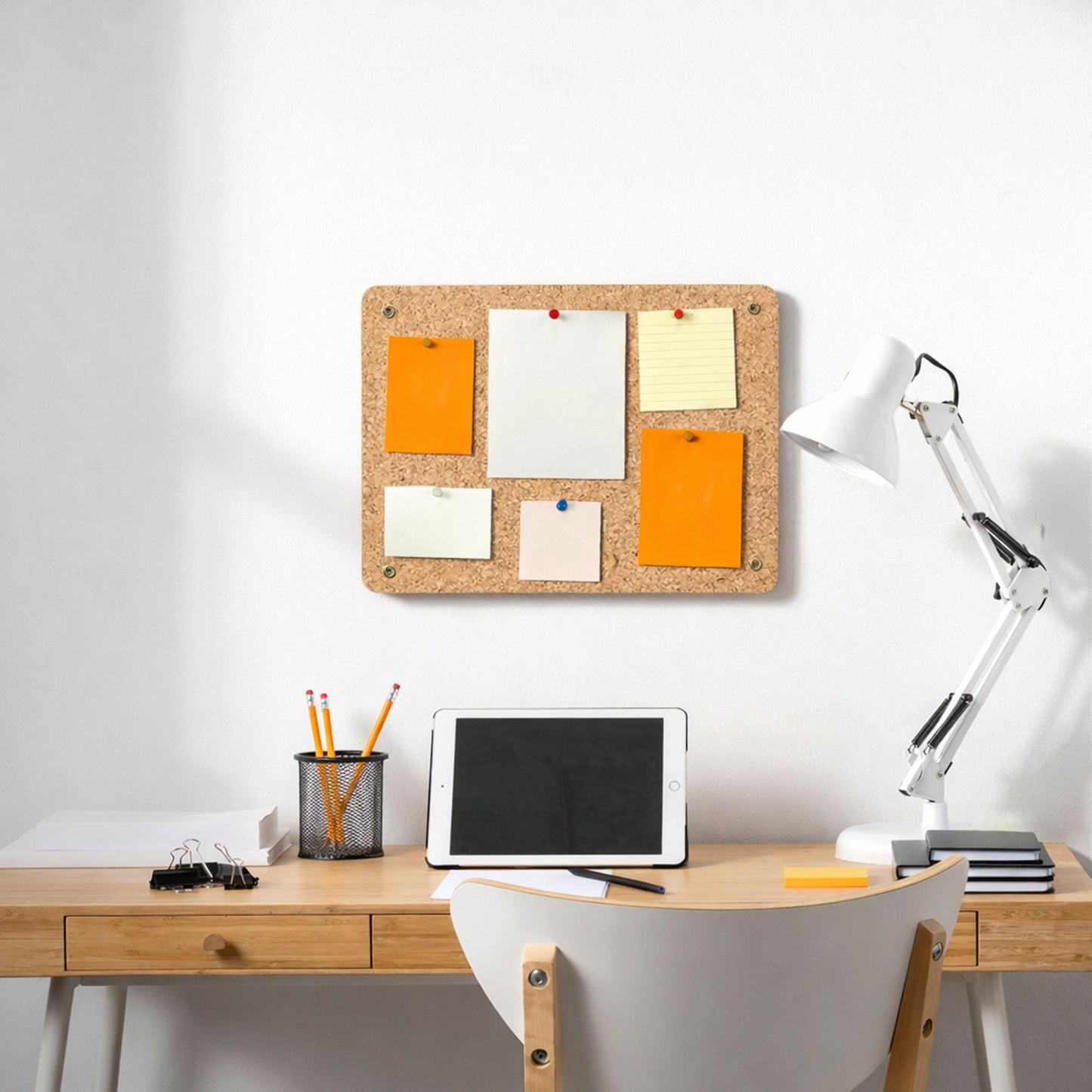 Small Cork Notice Board & Memo | Natural | 450 x 300 x 12 mm