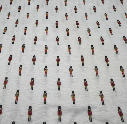Small Nutcrackers Print Soft Spun Poly Stretch Fabric