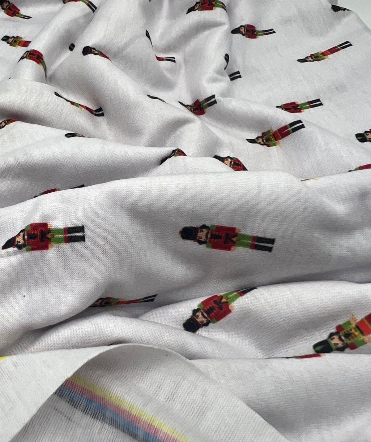 Small Nutcrackers Print Soft Spun Poly Stretch Fabric
