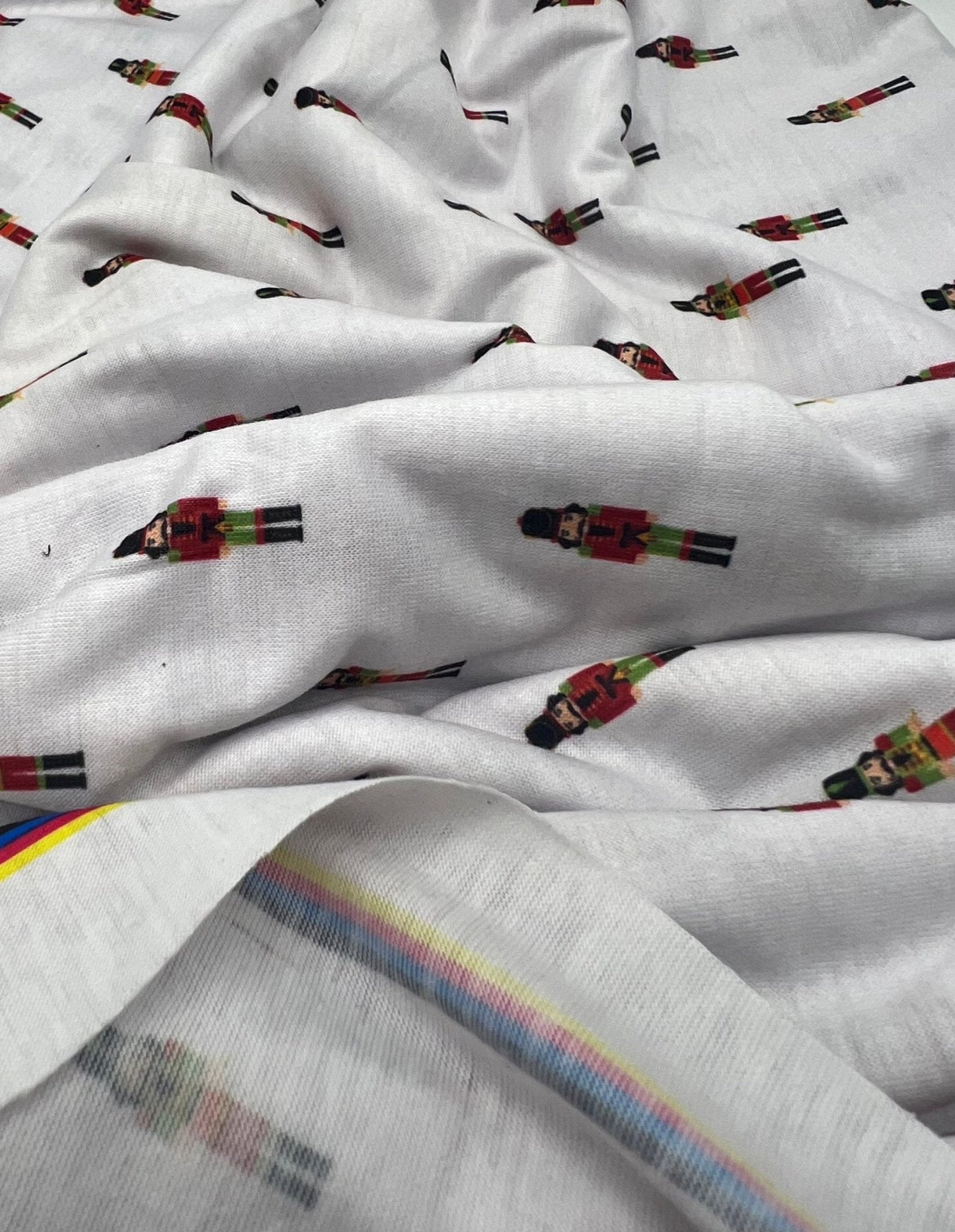 Small Nutcrackers Print Soft Spun Poly Stretch Fabric