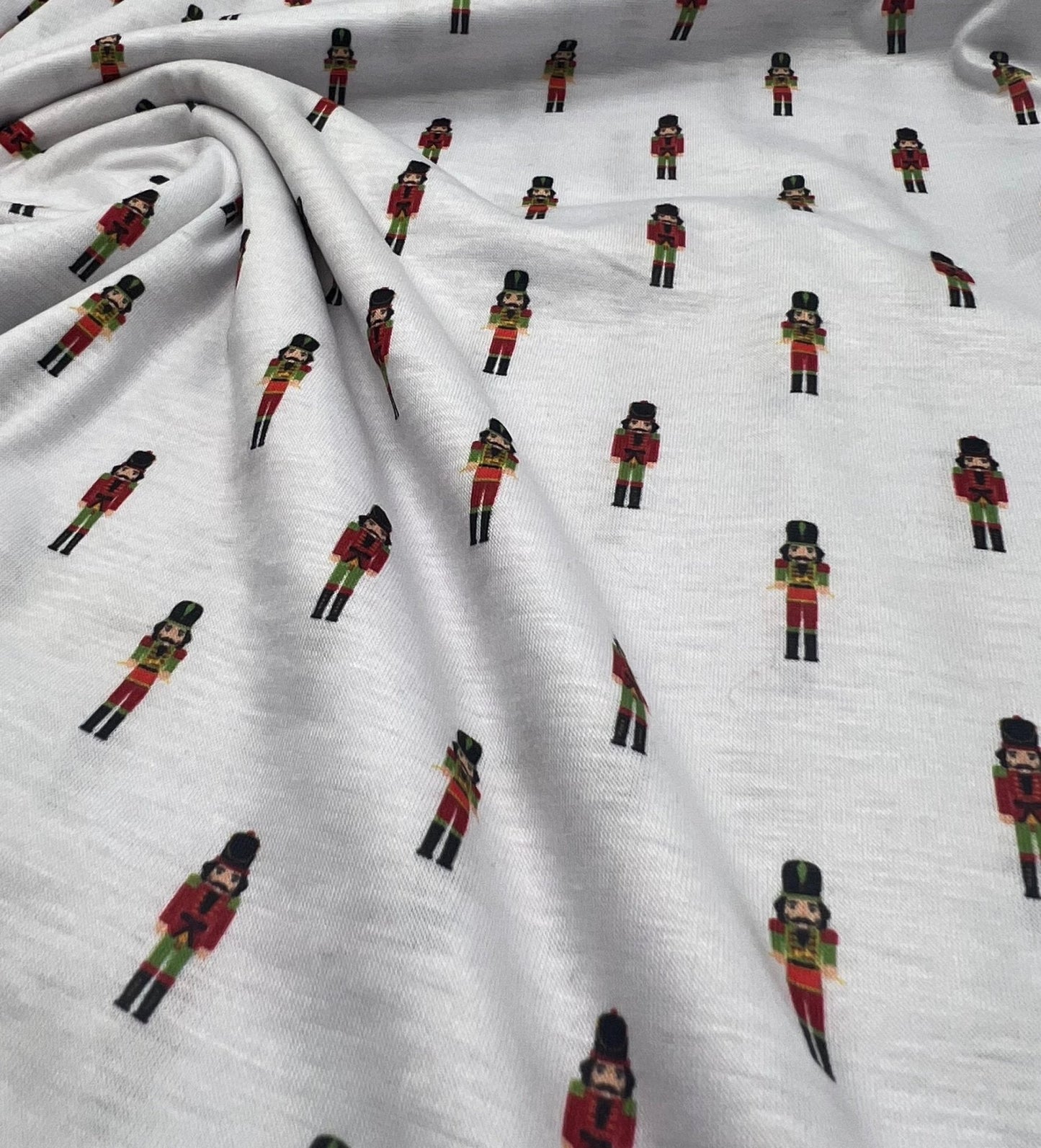 Small Nutcrackers Print Soft Spun Poly Stretch Fabric