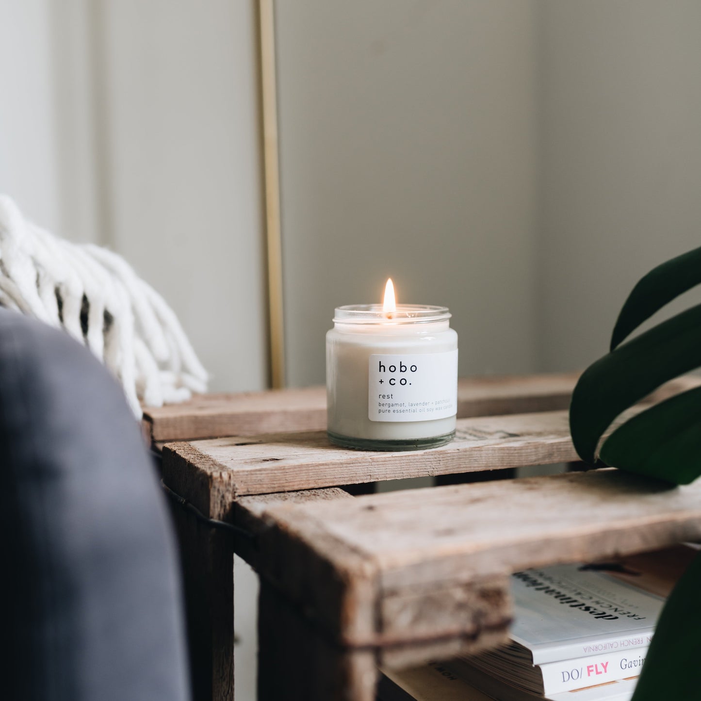Rest Small Aromatherapy Essential Oil Scented Soy Candle