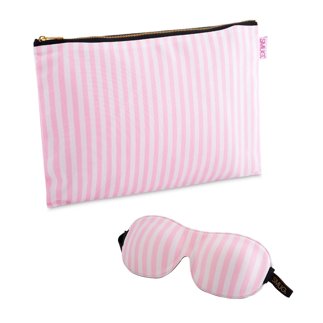 Contoured Sleep Mask & Accessories Bag Set - Various Prints