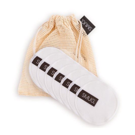 Reusable Bamboo Cotton Cleanse Pads with Mesh Wash Bag