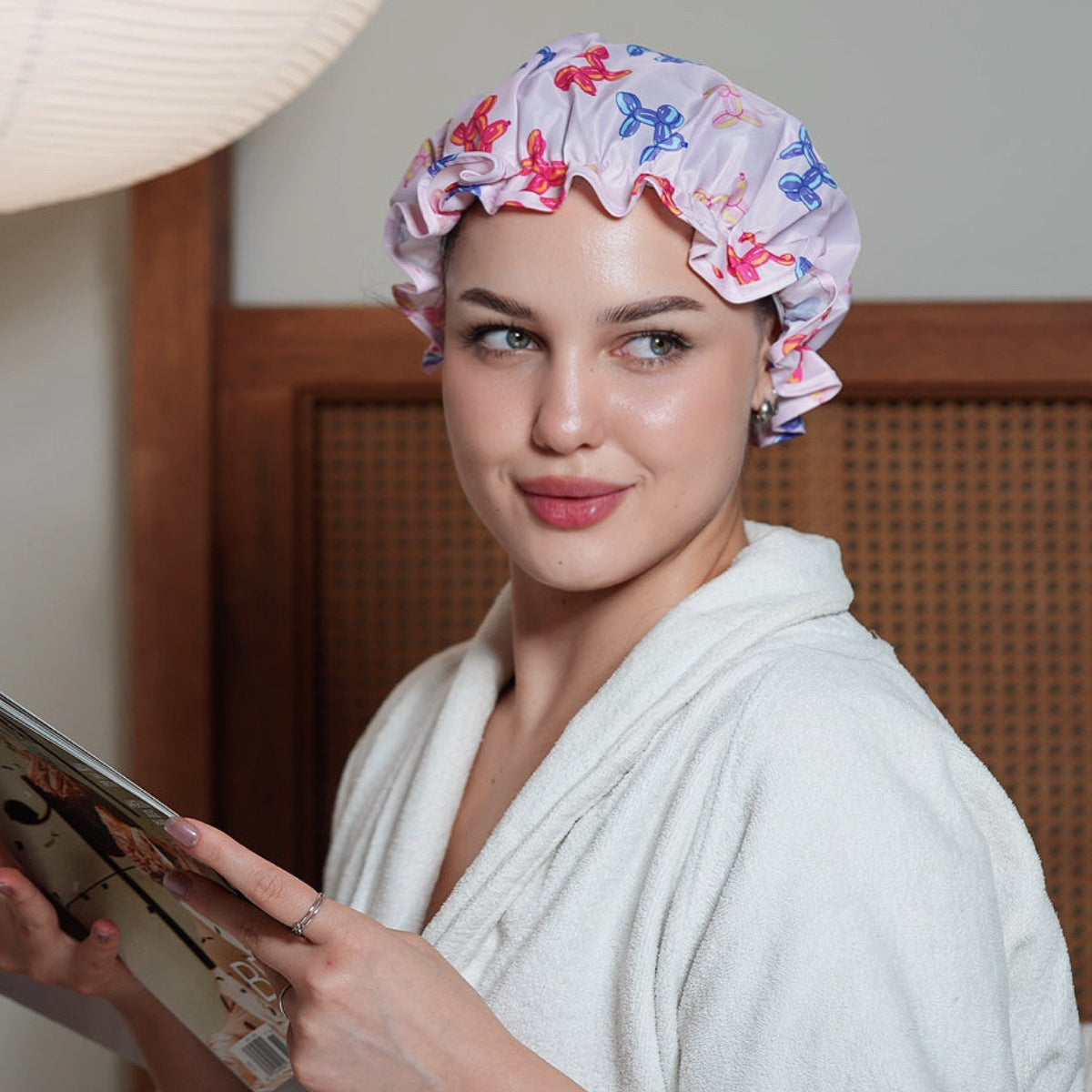 Shower Cap - Bubble Pup Print