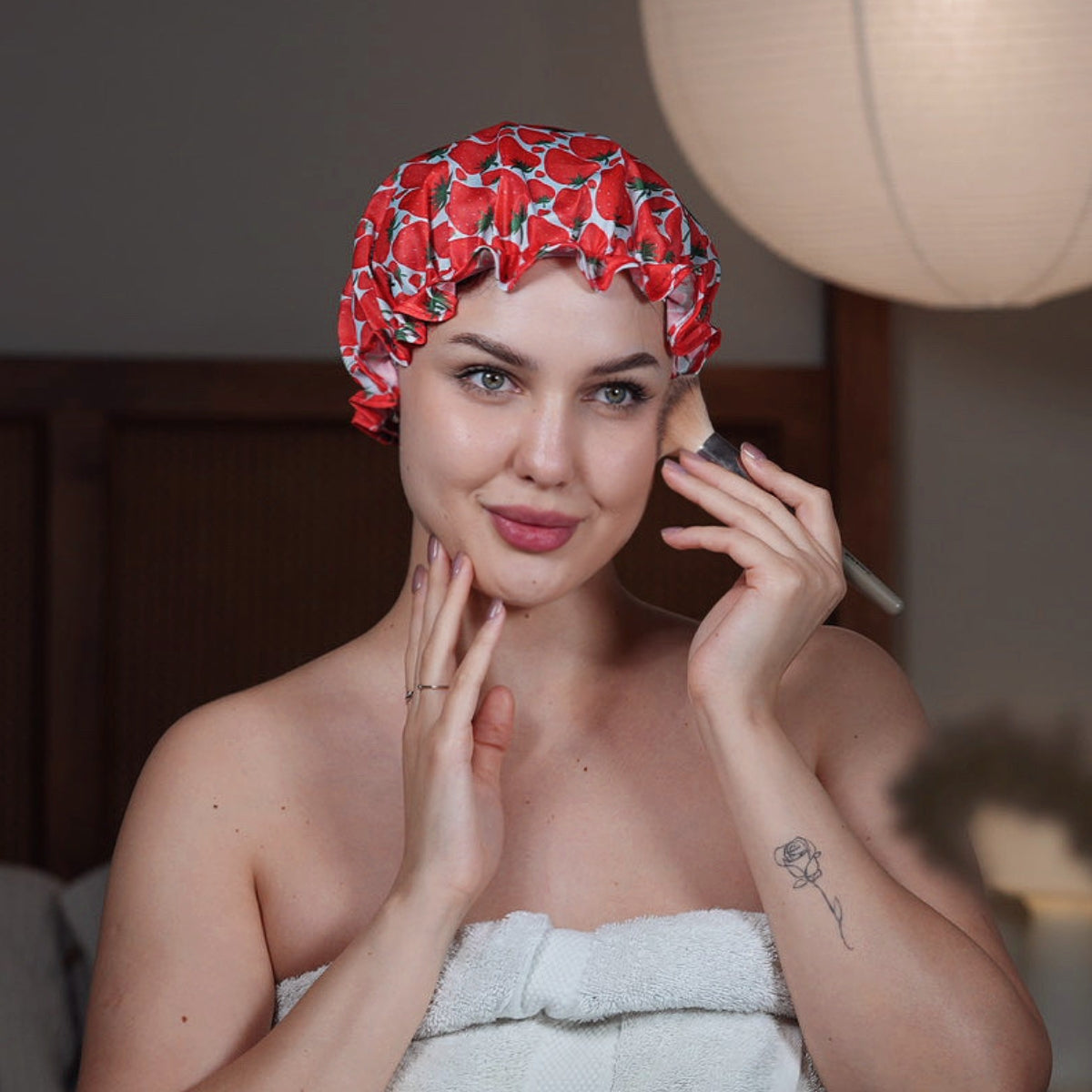 Shower Cap - Strawberry Print