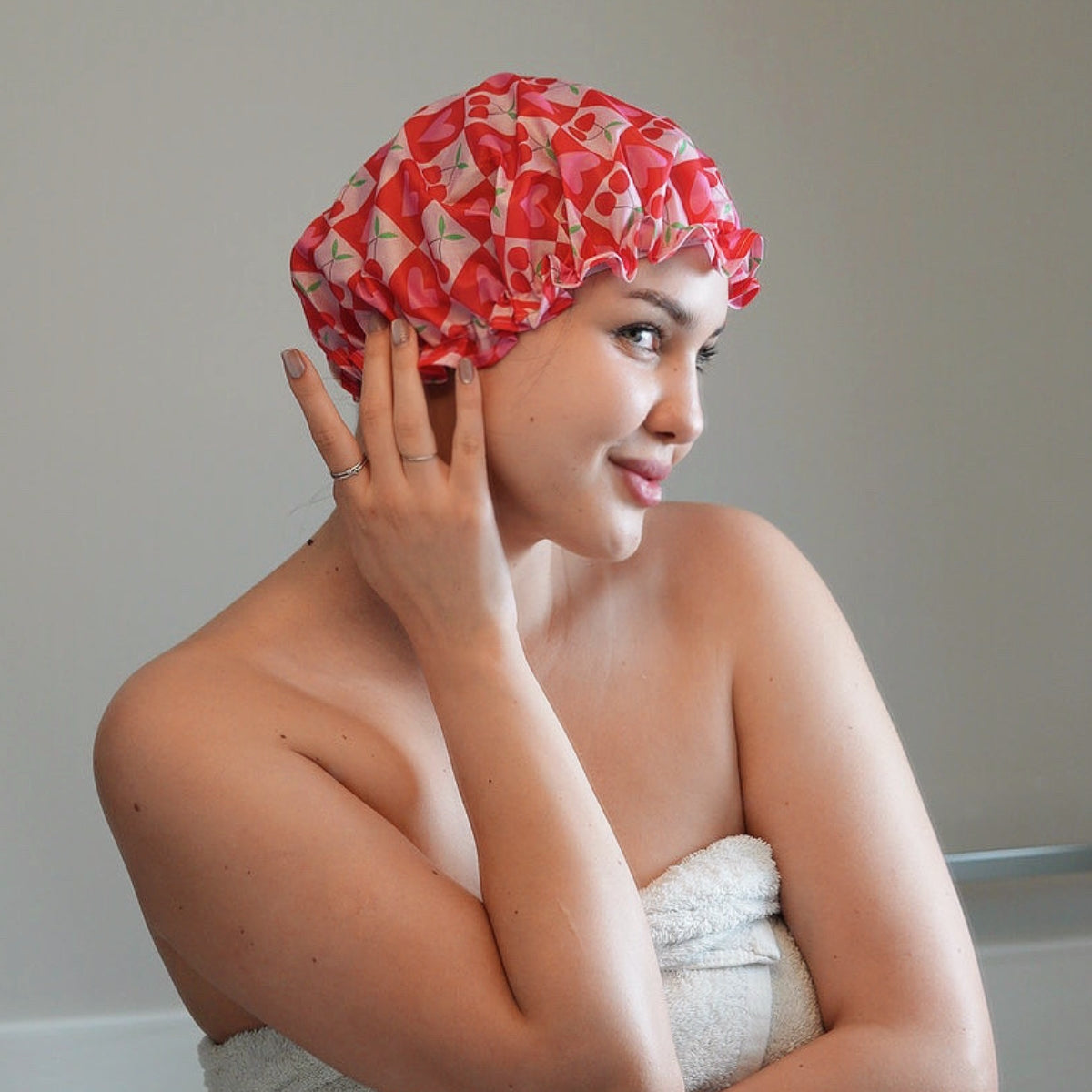 Shower Cap - Sweet Cherry Print