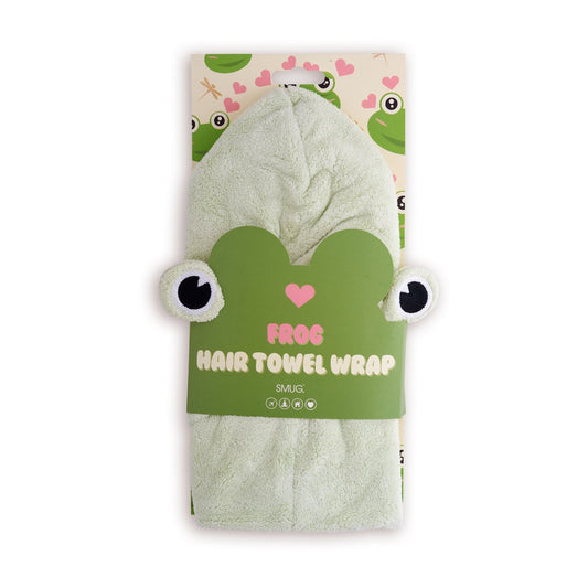 Novelty Hair Towel Wrap, Frog