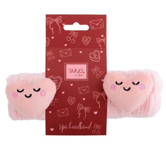 Novelty Spa Headband - Pink Hearts