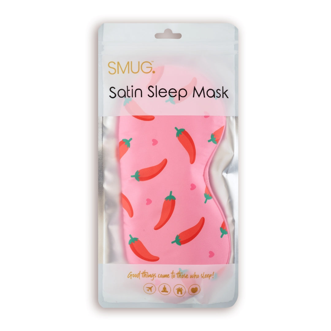 Satin Sleep Mask - Chilli Pepper Print