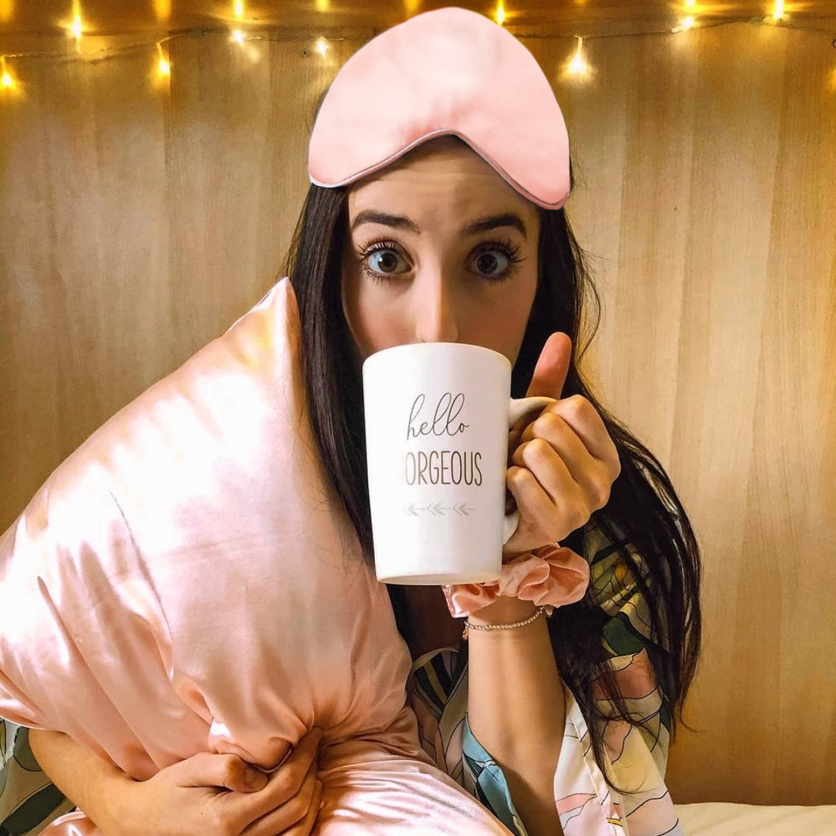 Satin Pillowcases Set - Pink