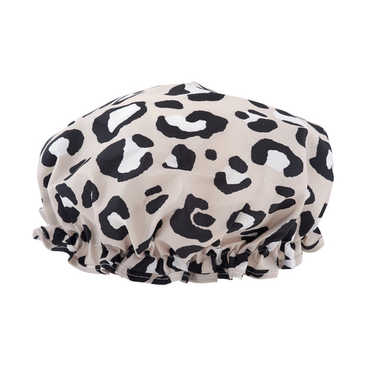 Shower Cap - Grey Leopard Print
