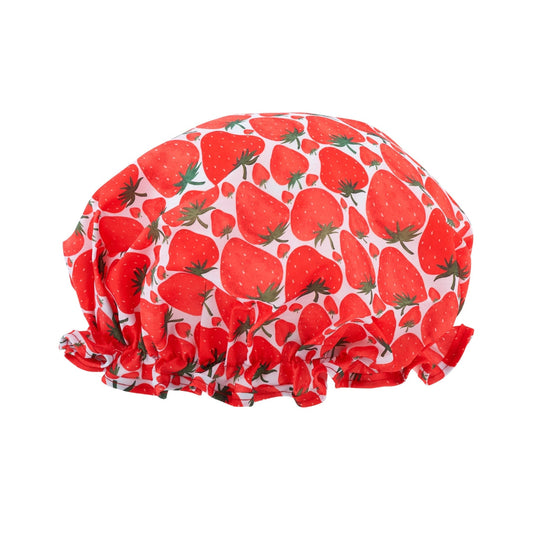 Shower Cap - Strawberry Print