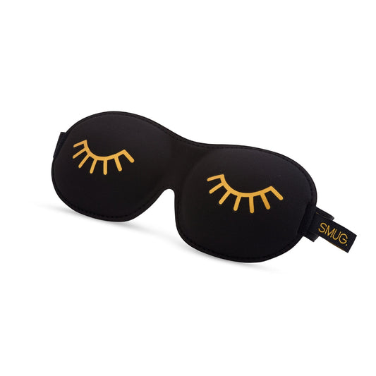 Contoured 3D Blackout Sleep Mask - Wink Print, Black