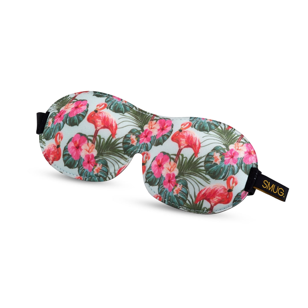 Contoured 3D Blackout Sleep Mask - Flamingo Print
