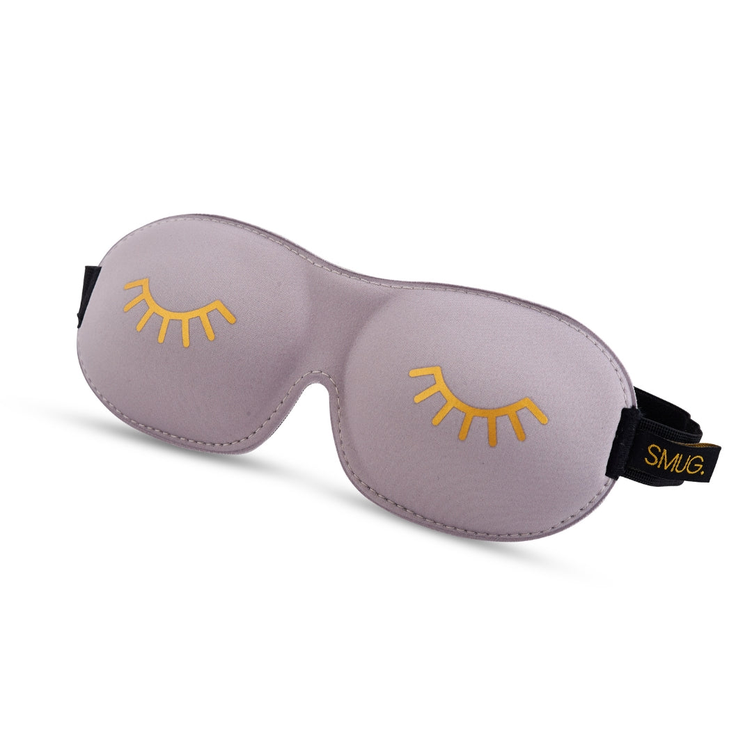 Contoured 3D Blackout Sleep Mask – Wink Grey