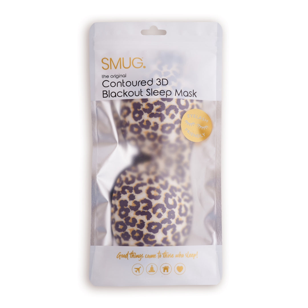 Contoured 3D Blackout Sleep Mask - Leopard Print