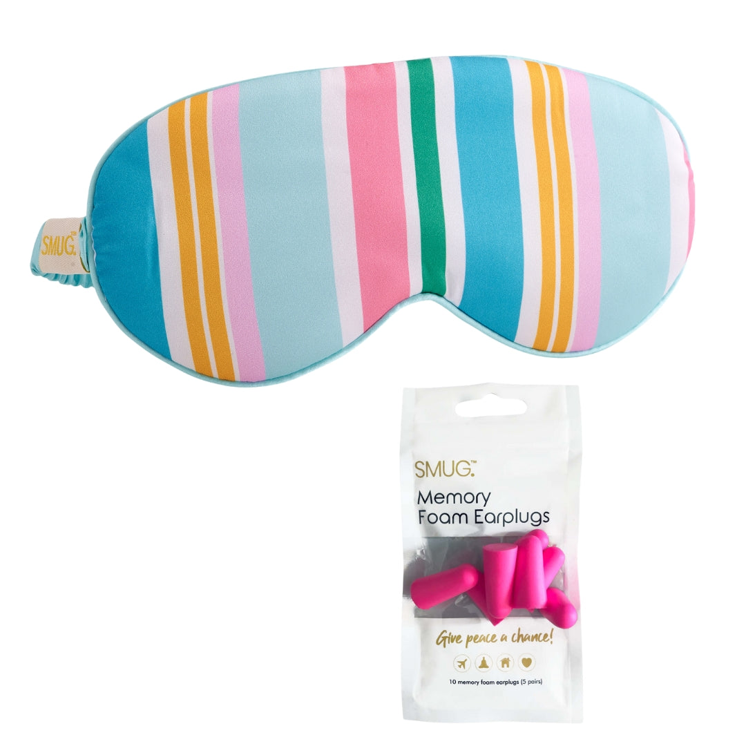 Satin Sleep Mask - Bold Stripe Print