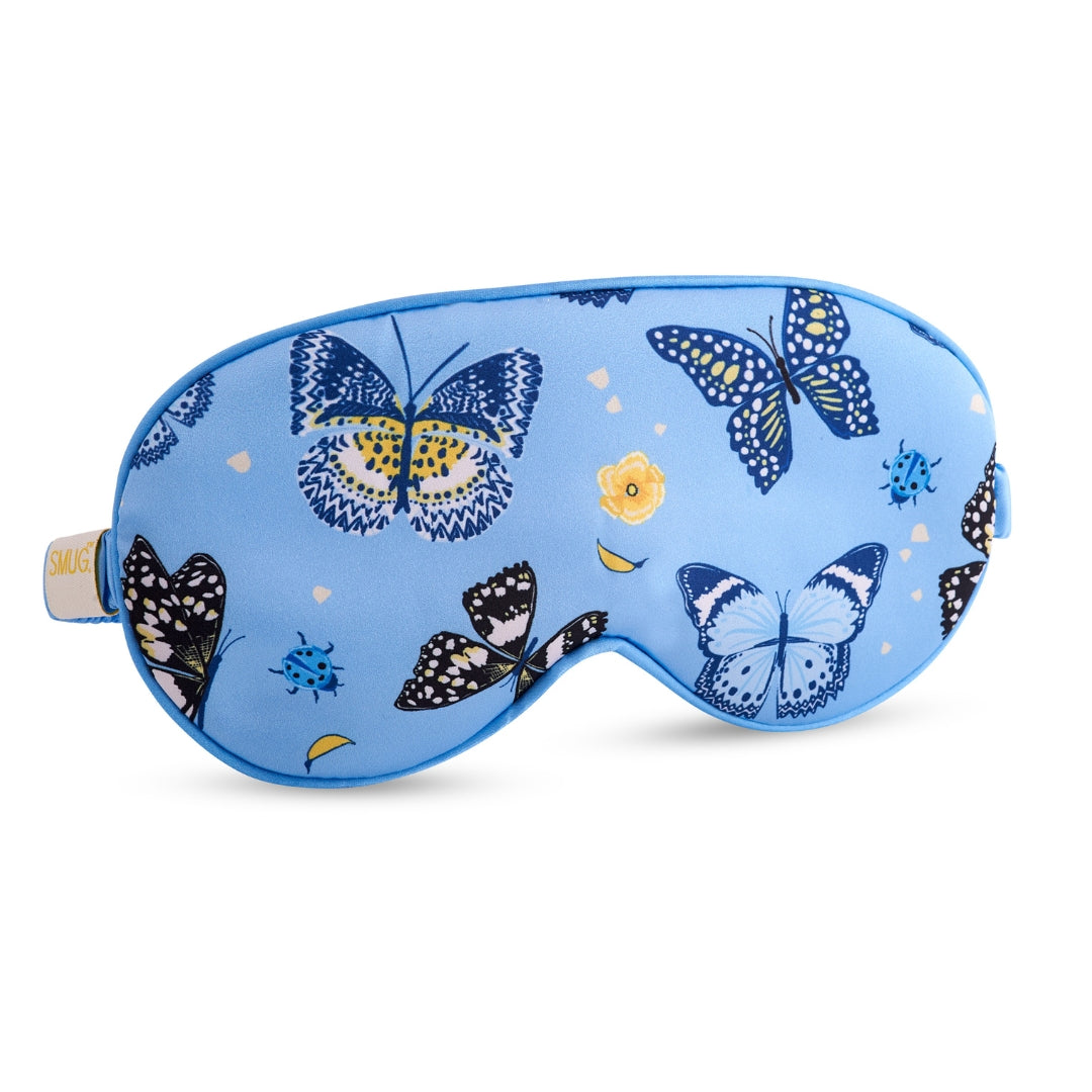 Satin Sleep Mask - Butterflies Print