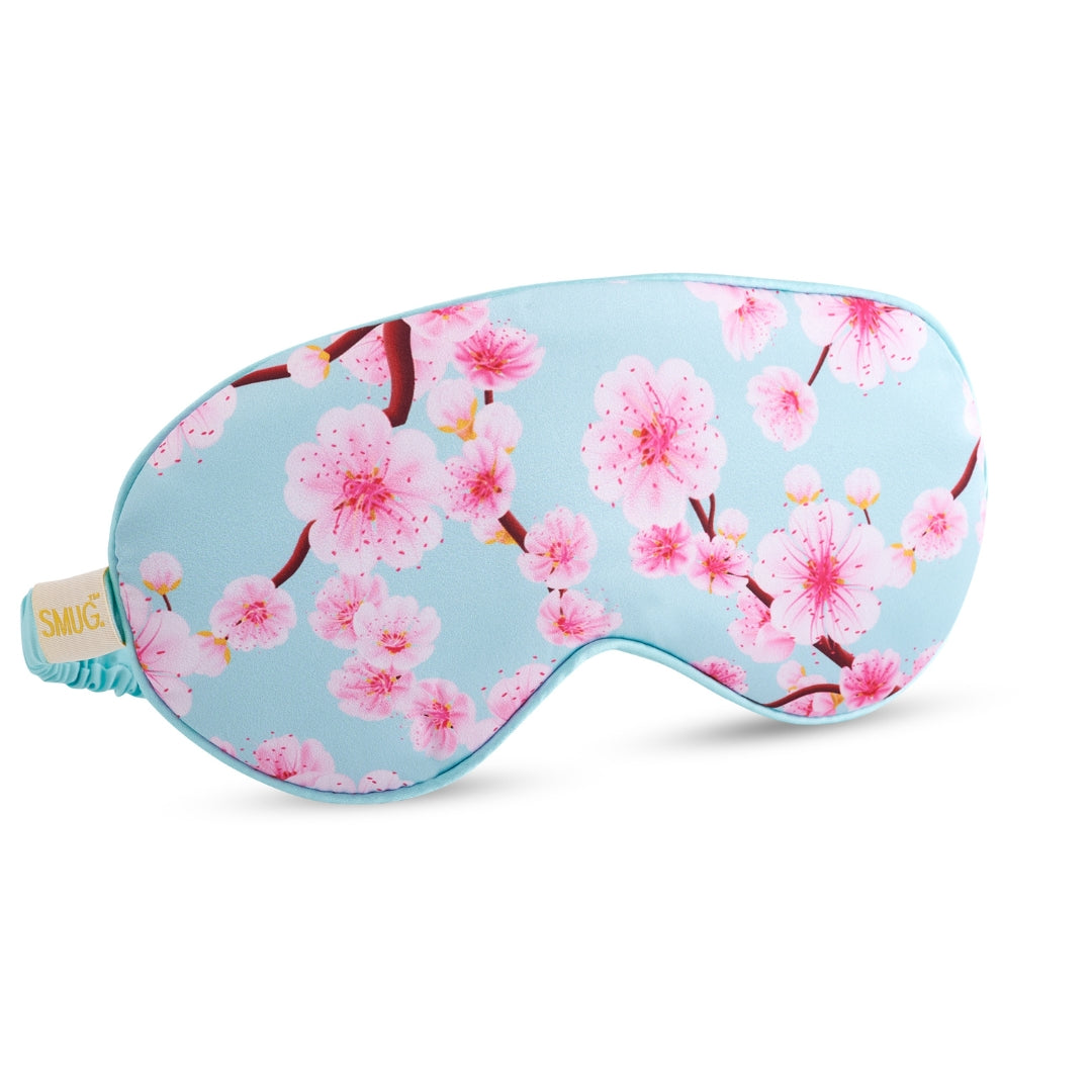 Satin Sleep Mask - Cherry Blossom Print
