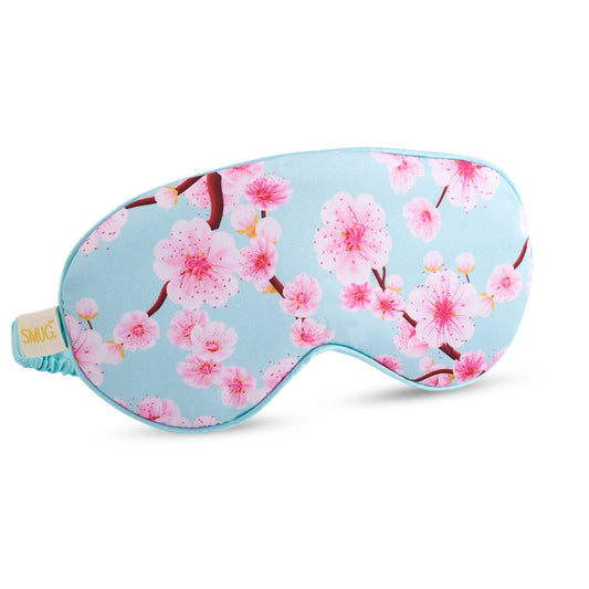 Satin Sleep Mask - Cherry Blossom Print