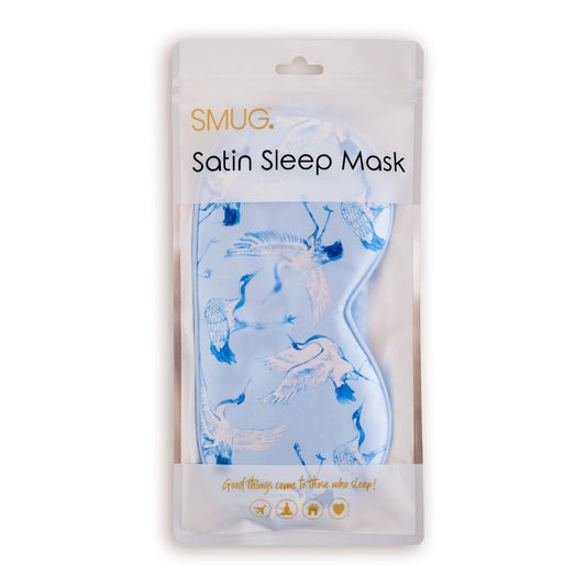 Satin Sleep Mask - Cranes Print